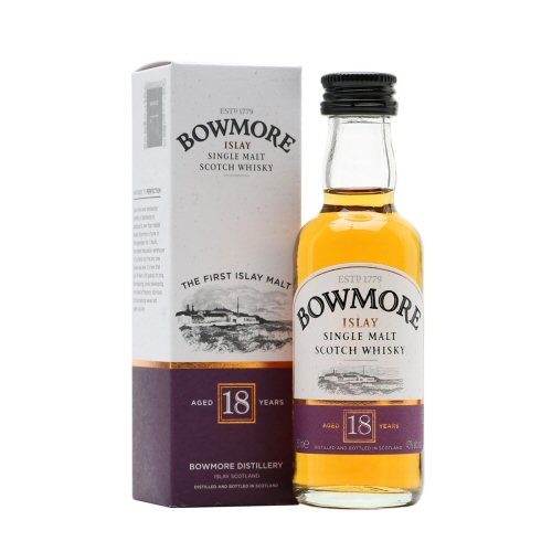 Bowmore 18 yo Single Malt Scotch 5cl Miniature Bottle - Click Image to Close